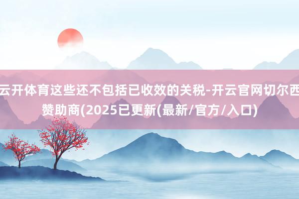 云开体育这些还不包括已收效的关税-开云官网切尔西赞助商(2025已更新(最新/官方/入口)