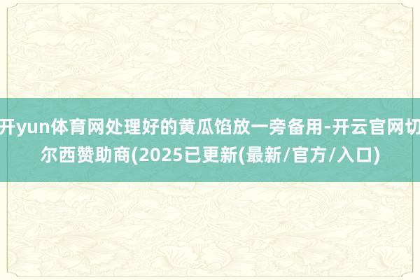 开yun体育网处理好的黄瓜馅放一旁备用-开云官网切尔西赞助商(2025已更新(最新/官方/入口)